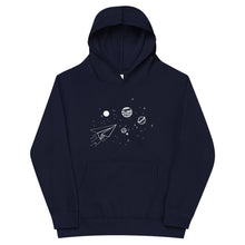 Load image into Gallery viewer, Kit + Puck Kids Space fleece hoodie
